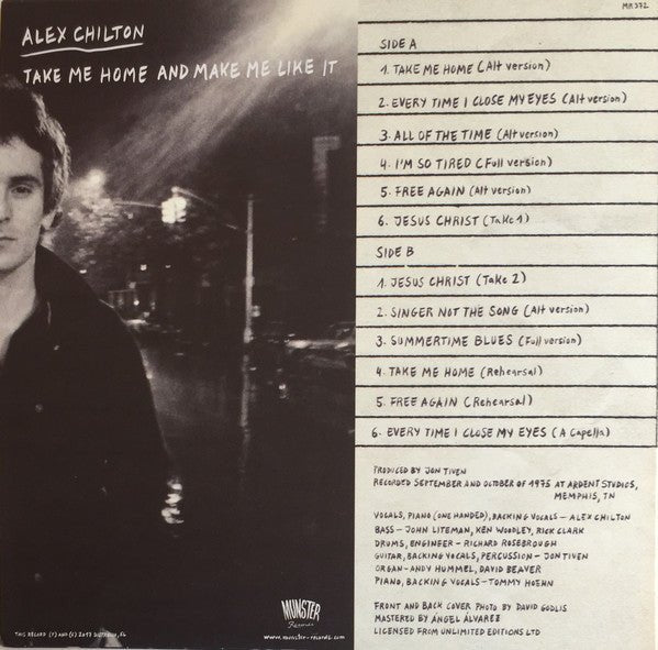 Alex Chilton - Take Me Home and Make Me Like It  (New Vinyl LP)