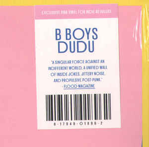 B Boys - Dudu [Pink Vinyl]  (New Vinyl LP)
