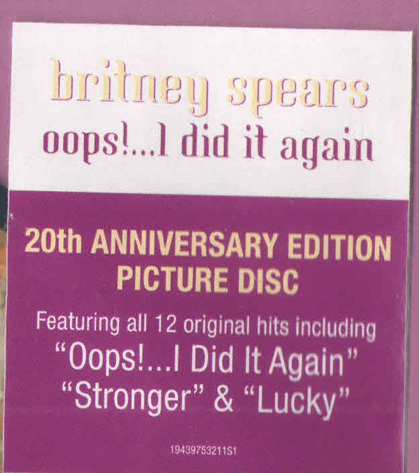 Britney Spears ‎- Oops! I Did It Again [Picture Disc]  (New Vinyl LP)