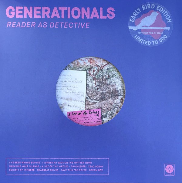 Generationals - Reader as Detective [Cloudy Clear Vinyl]  (New Vinyl LP)