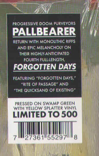 Pallbearer ‎- Forgotten Days [Swamp Green With Yellow Splatter]  (New Vinyl LP)