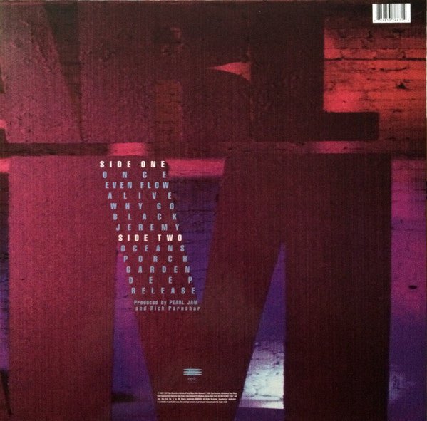 Pearl Jam - Ten (classic version)  (New Vinyl LP)