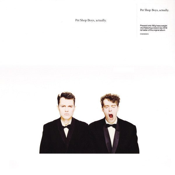 Pet Shop Boys - Actually (2018 Remastered Version)  (New Vinyl LP)