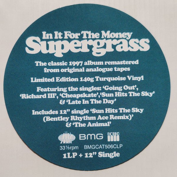 Supergrass - In It For The Money [Turquoise Vinyl]  (New Vinyl LP)