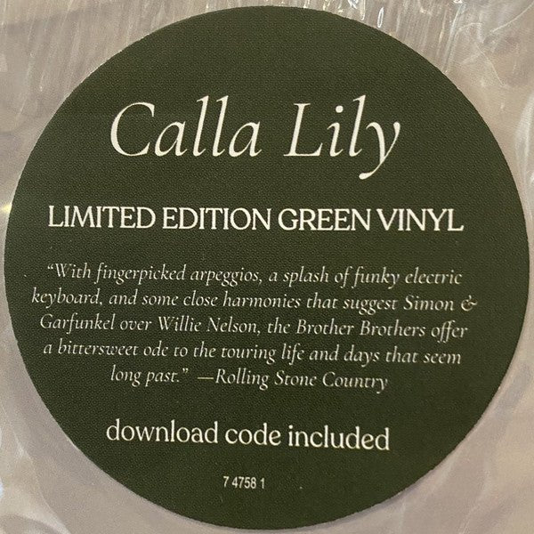 The Brother Brothers - Calla Lily [Green Vinyl]  (New Vinyl LP)