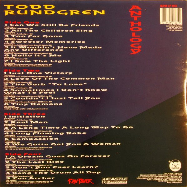 Todd Rundgren - Anthology [2xLP]  (Used Vinyl LP)