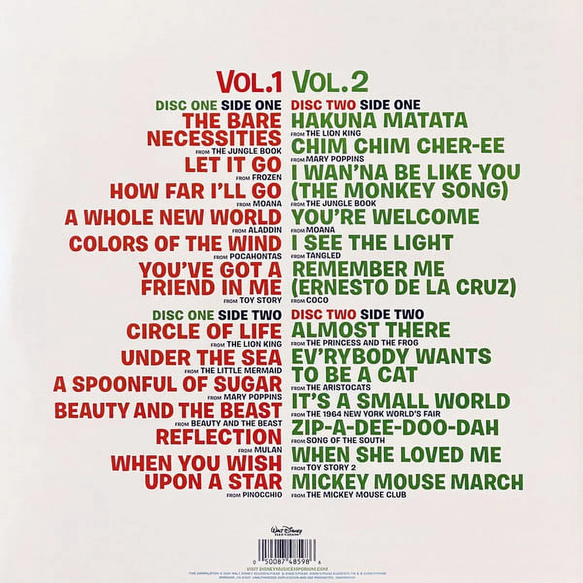 Various Artists - Disney Ultimate Hits Vol.1 & 2 (Limited Edition, Green & Blue Vinyl) (2 Lp's) ((Vinyl))